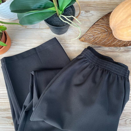 Black wide leg trousers Angelica new with elastic waist