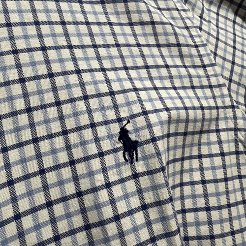 Ralph Lauren shirt used, size S, white and blue checkered