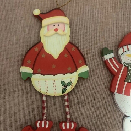 Christmas ornaments like new, Santa Claus and snowman
