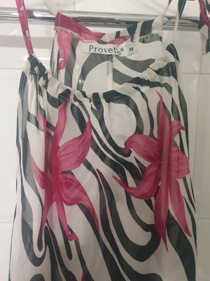 Top with transparent details white, size M
