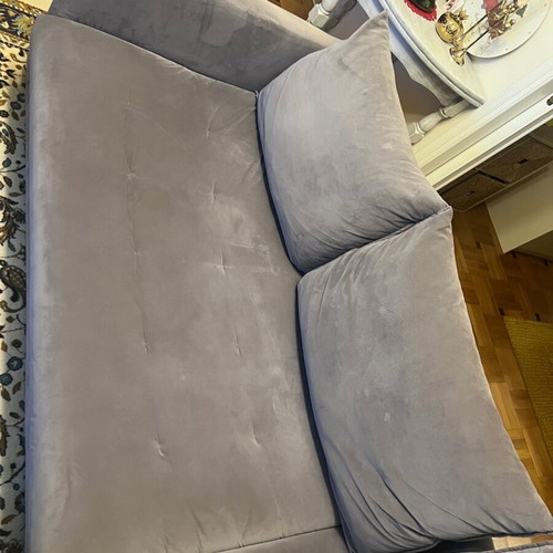 Sato Lucca corner sofa gray velvet like new