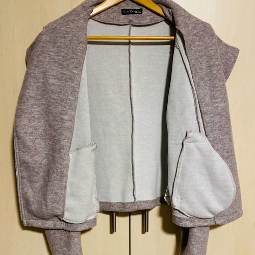 Emery Rose gray jacket new with zipper and collar