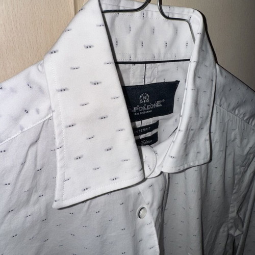 Monte Napoleone white men's shirt small, like new, micro print