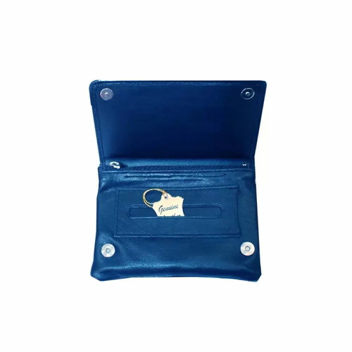Over Top leather tobacco pouch blue new