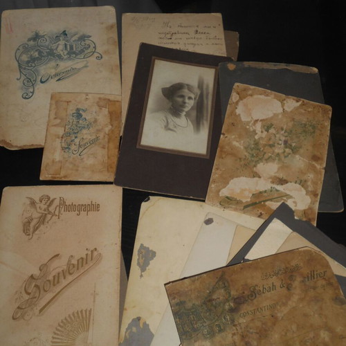 Cardboard photos used, pack of 19, portraits
