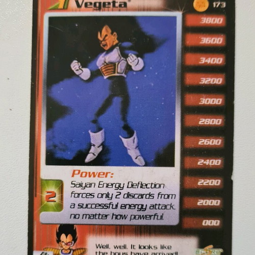 Dragon Ball Z Vegeta Limited Saiyan Saga 2 cards like new