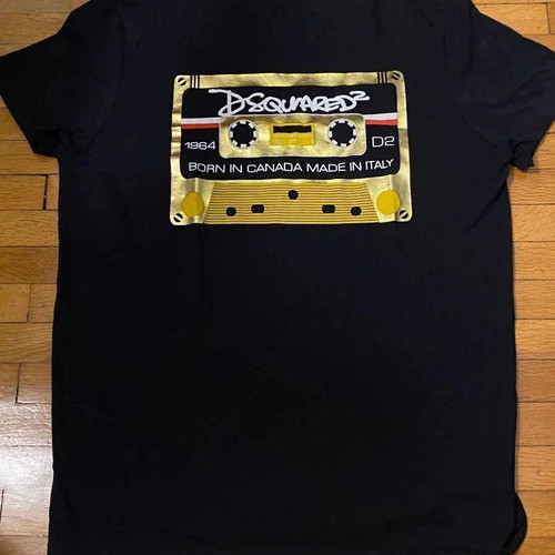 Dsquared2 summer collectible men's t-shirt size L like new, black