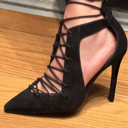 Kendall &Kylie suede pumps like new, black, size 40