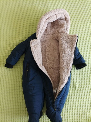 Mothercare baby jumpsuit jacket like new, dark blue