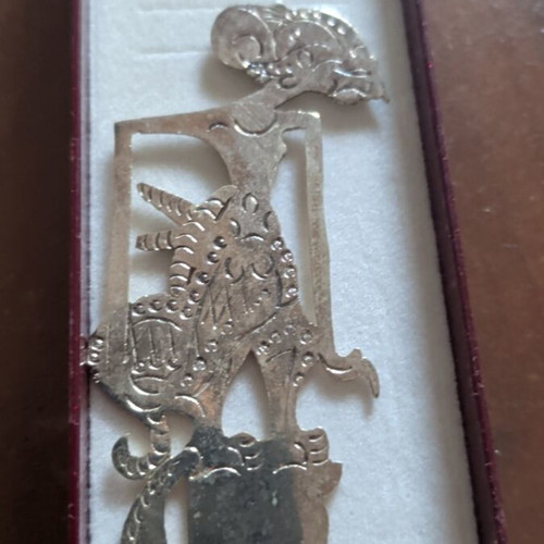 Carved metal letter opener handmade, unused, in original packaging