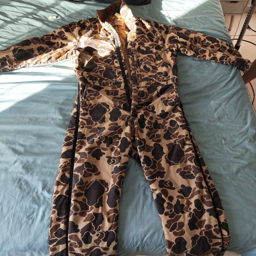 Vintage Walls Blizzard-Pruf Duck Camo Hunting Coverall USA Made size large like new