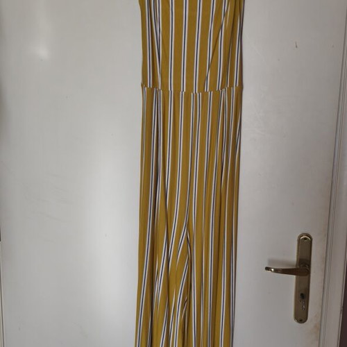 Jumpsuit mustard color with stripes, like new
