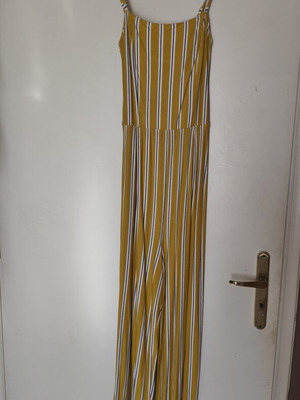 Jumpsuit mustard color with stripes, like new