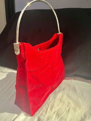 Vintage red velvet handbag Home Of Hai Pamela used