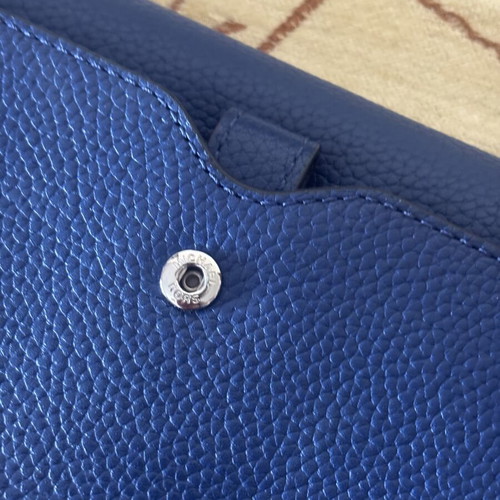 Michael Kors leather wallet crossbody navy blue like new