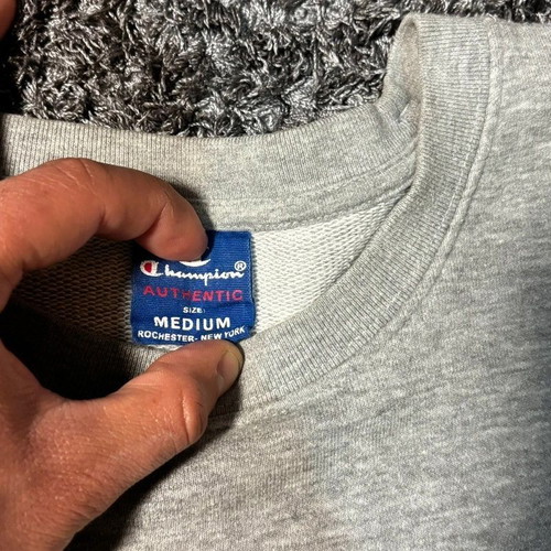 Champion grey sweatshirt, size M, casual streetwear