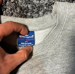 Champion grey sweatshirt, size M, casual streetwear
