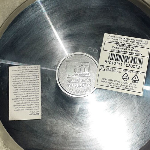 Frying Pan 24 cm Pure Aluminium Made in Italy new