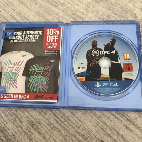 UFC 4 PS4 game in moderate condition