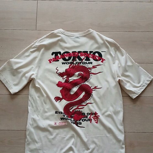 Men's beige t-shirt like new, size M, oversized