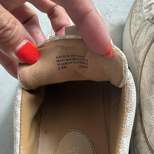 Michael Kors trainers beige with MK monogram, size US 8.5 / EU 39
