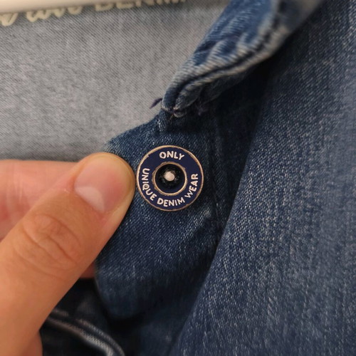 Only denim jacket used, dark blue, size 40 (L)