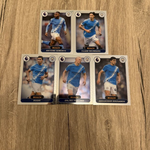 Merlin Topps Manchester City Mix lot base 5 cards like new