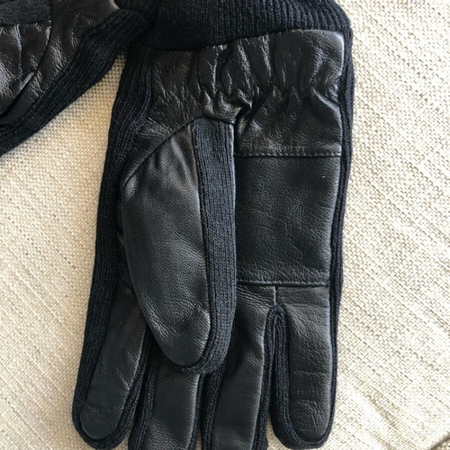 Vardas men's gloves new, black leather