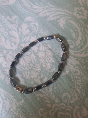 Hematite bracelet with cross design new