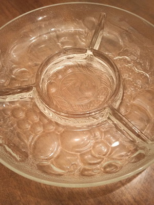 Γυάλινη πιατέλα ξηρών καρπών μεταχειρισμένη, πολύ καλής ποιότητας