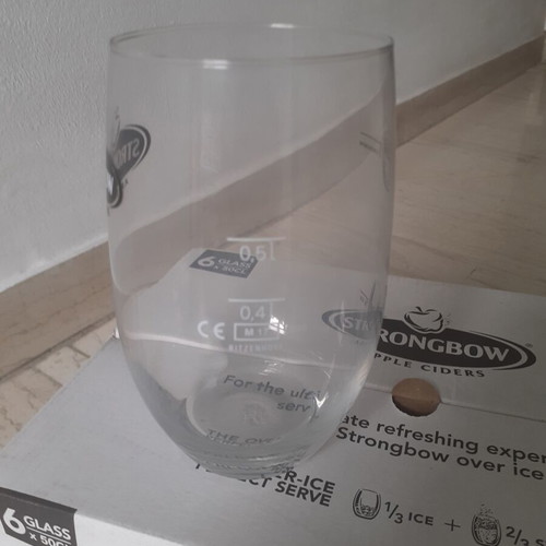 Strongbow beer glasses set of 6 new, 500ml