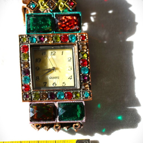 Antique diamond watch new with zircon crystals RQ100