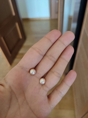 Freshwater pearl stud earrings silver 925 in excellent condition