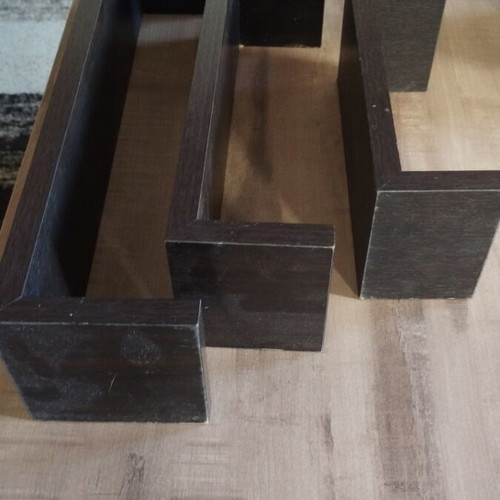 Wall shelves used, set of 3 with varied dimensions