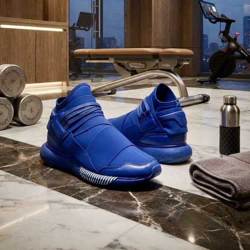 Y3 Adidas Y-3 Qasa High sneakers, blue, size US 11.5 EU 46