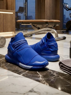 Y3 Adidas Y-3 Qasa High sneakers, blue, size US 11.5 EU 46