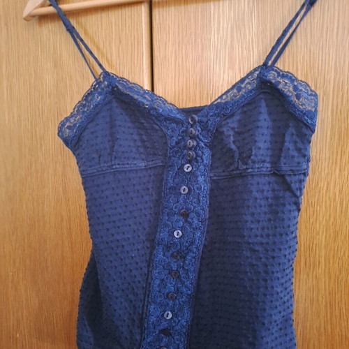 Dark Blue Lace Small Top with Coral H&M Bikini Gift like new