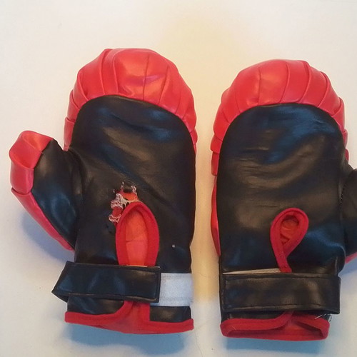Children's boxing set used with hand pads