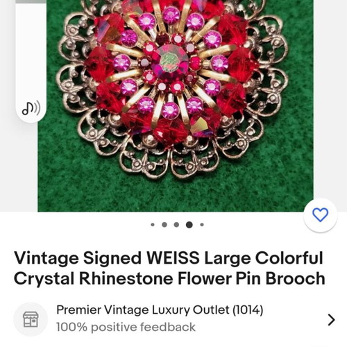 Weiss vintage 50s brooch used, authentic