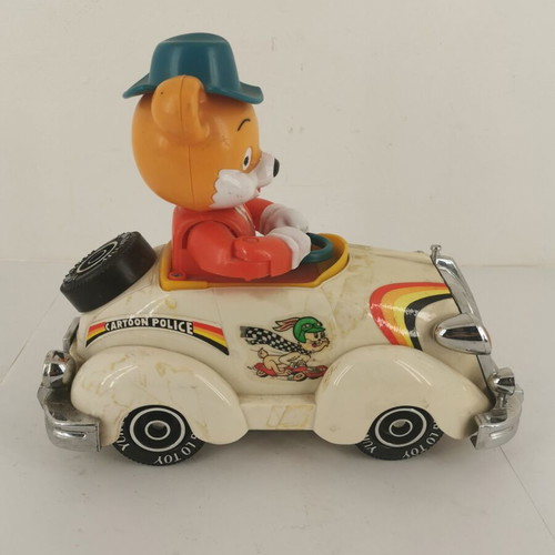 Children's toy car used, vintage 1960, celluloid