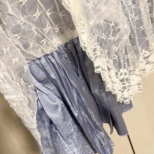 Prince Oliver satin skirt with lace and rhinestones, new