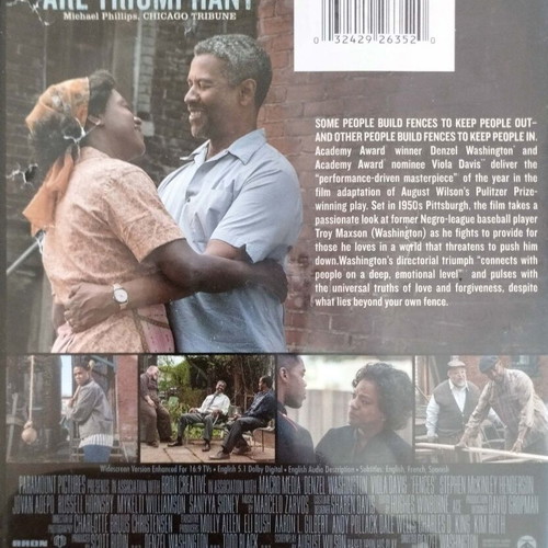 Fences DVD like new without Greek subtitles