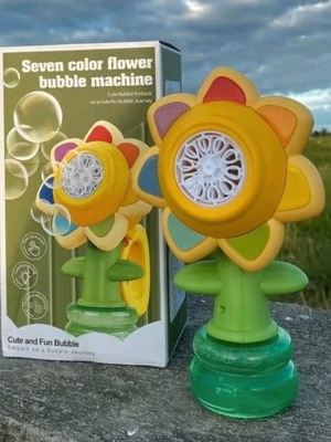 Sunflower bubble blower new with light