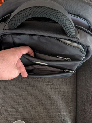 King Business laptop bag used, black