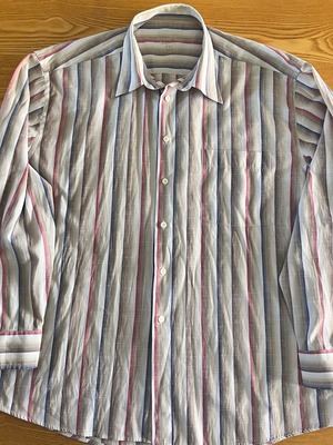 Vintage striped men's dress shirt XXL like new, multicolor