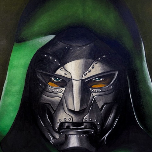 Doctor Doom Original Handmade Drawing A4