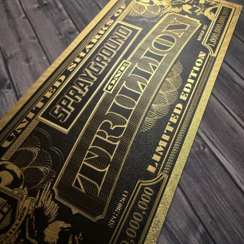Sprayground Trillion collectible golden ticket like new