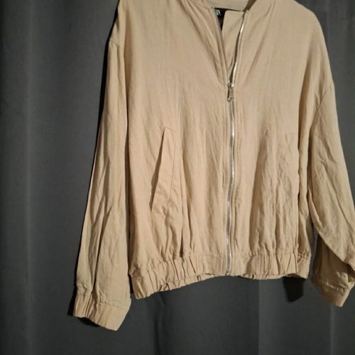 Zara bomber jacket beige sand colour S like new