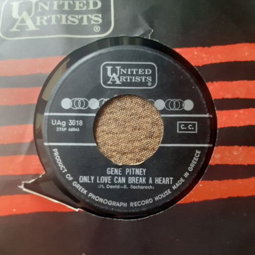 Gene Pitney Only Love Can Break a Heart 7" single used, pop