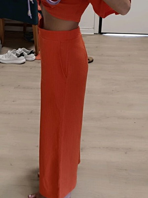 Mojito set orange crop top and pants small like new